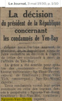 Le Journal 03 mai 1930, p.1.  Nguồn: https://gallica.bnf.fr/