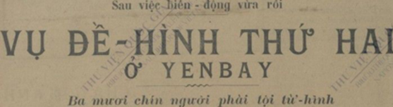 Hà thành Ngọ báo ngày 29 tháng Ba, 1930, tr. 1. Nguồn: Thư viện Quốc gia Việt Nam.